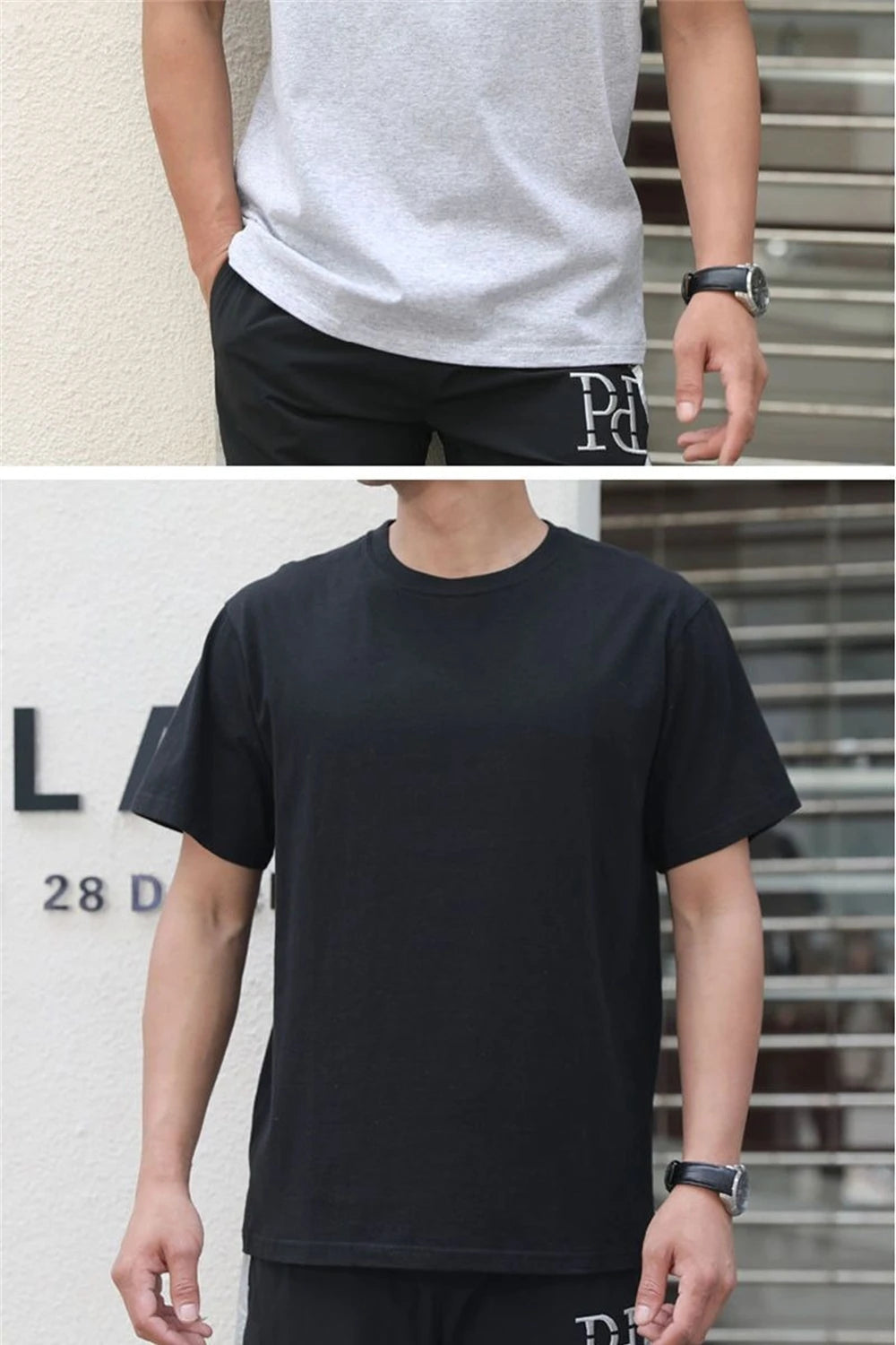 2 Pack 100% Cotton Solid T Shirts Men and Women