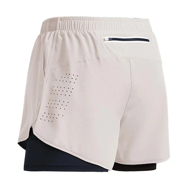 Men Running Shorts Gym Sports Shorts 2 In 1 For Fitness Training