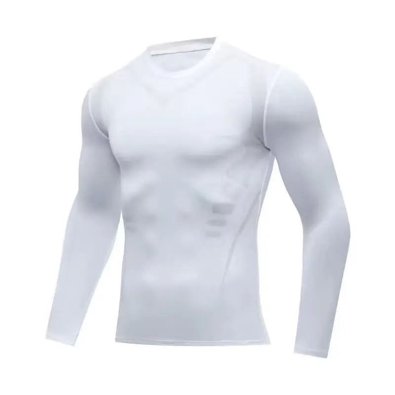 Men's Long Sleeve Compression Shirt for Running and Fitness