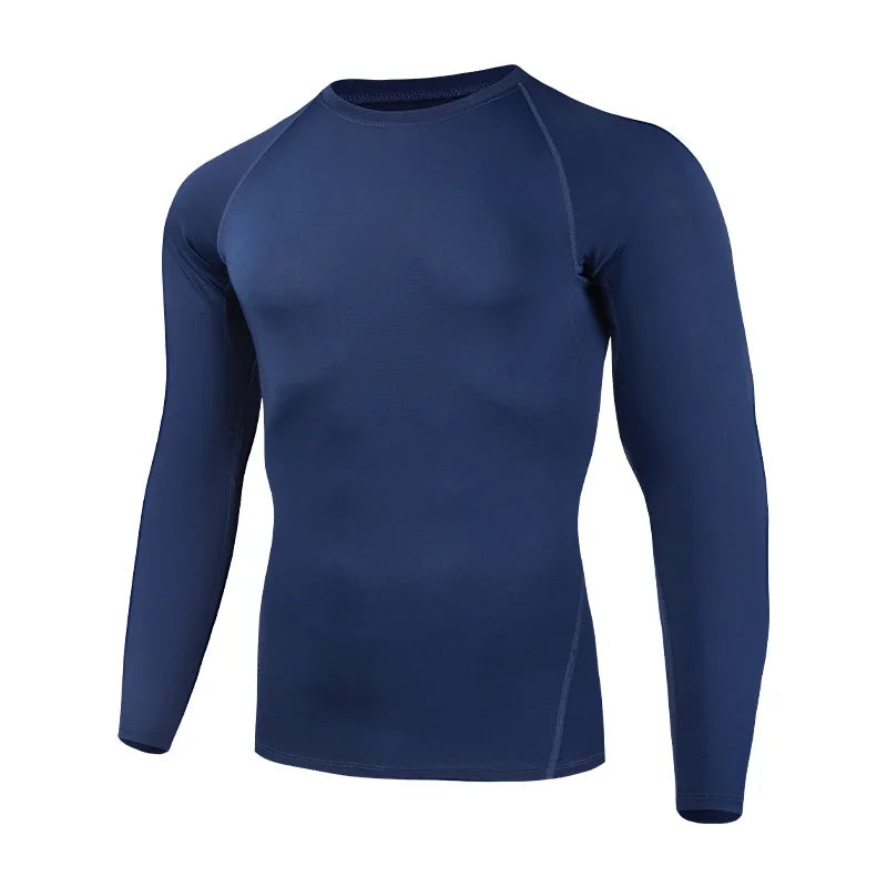 Long Sleeve Men's Running Fitness Compression Shirt
