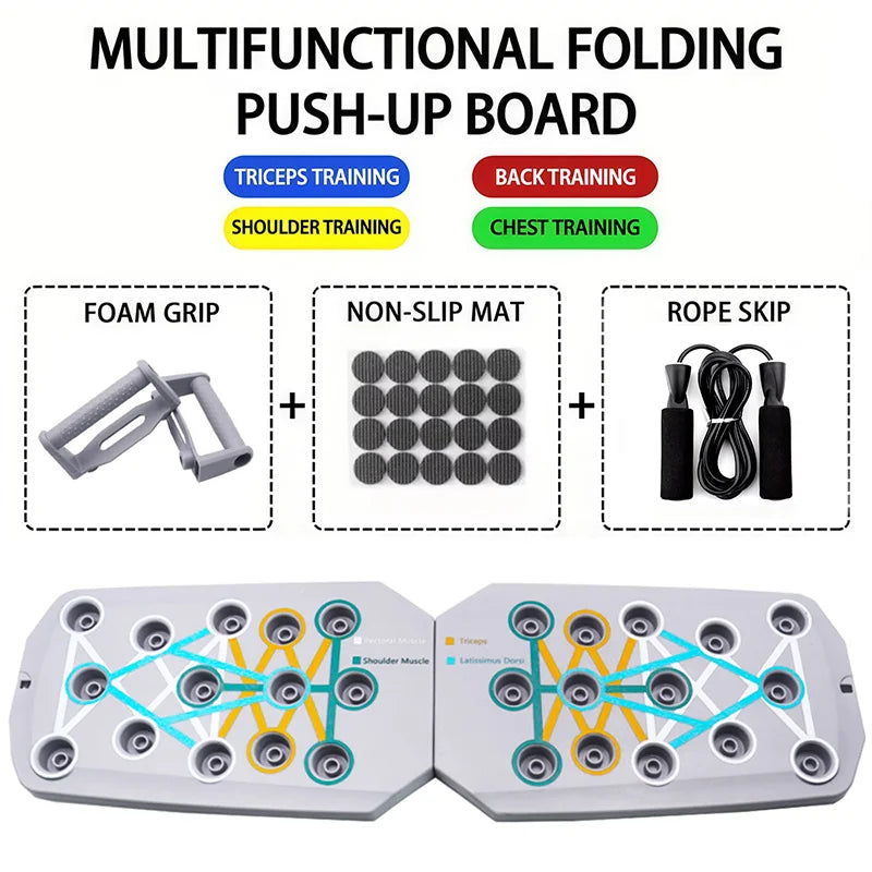 Push-up Board Set Portable Multifunctional Push-up Bar Foldable Fitness Equipment