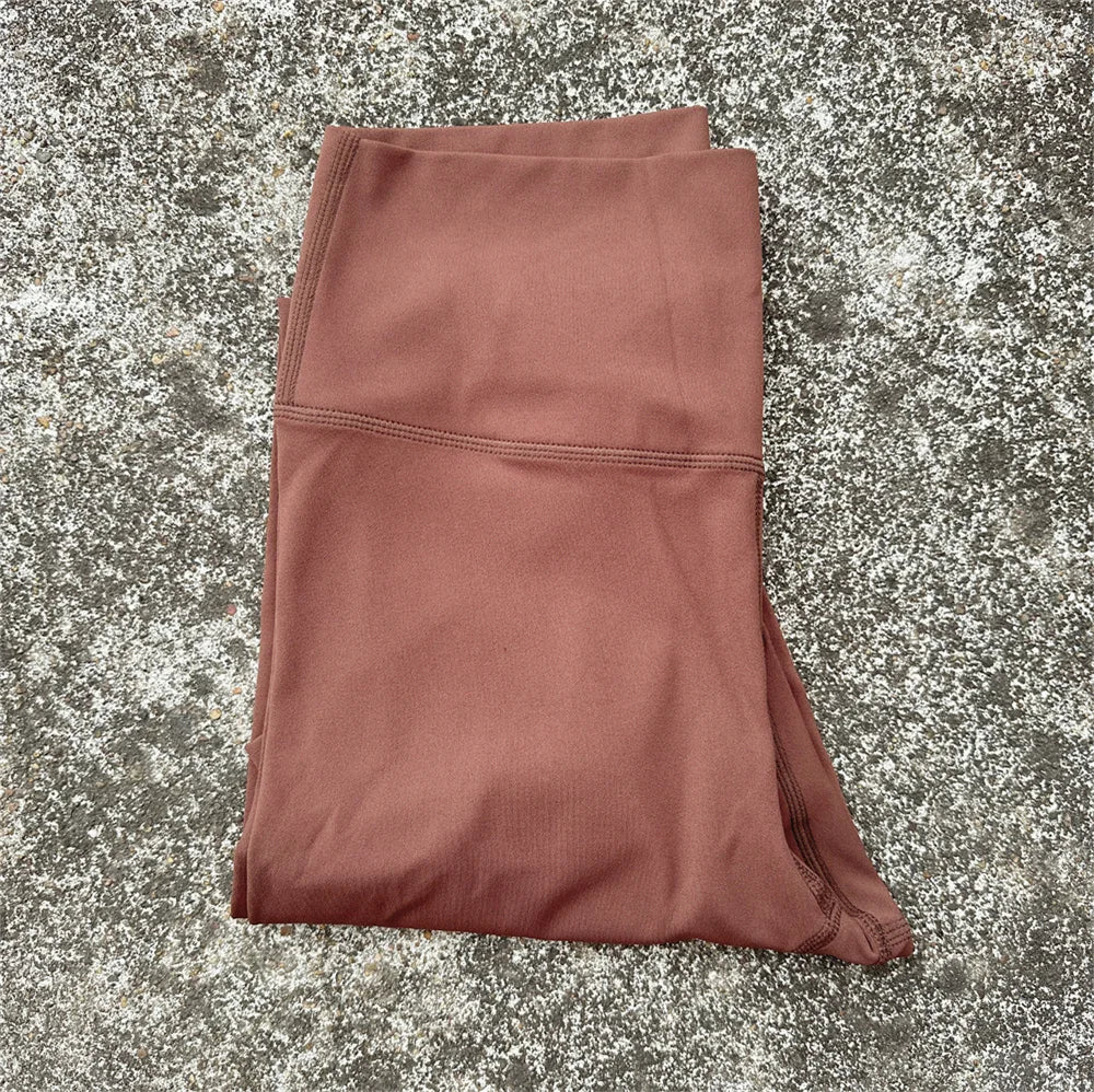 Solid Color High Waist Yoga Leggings For Women