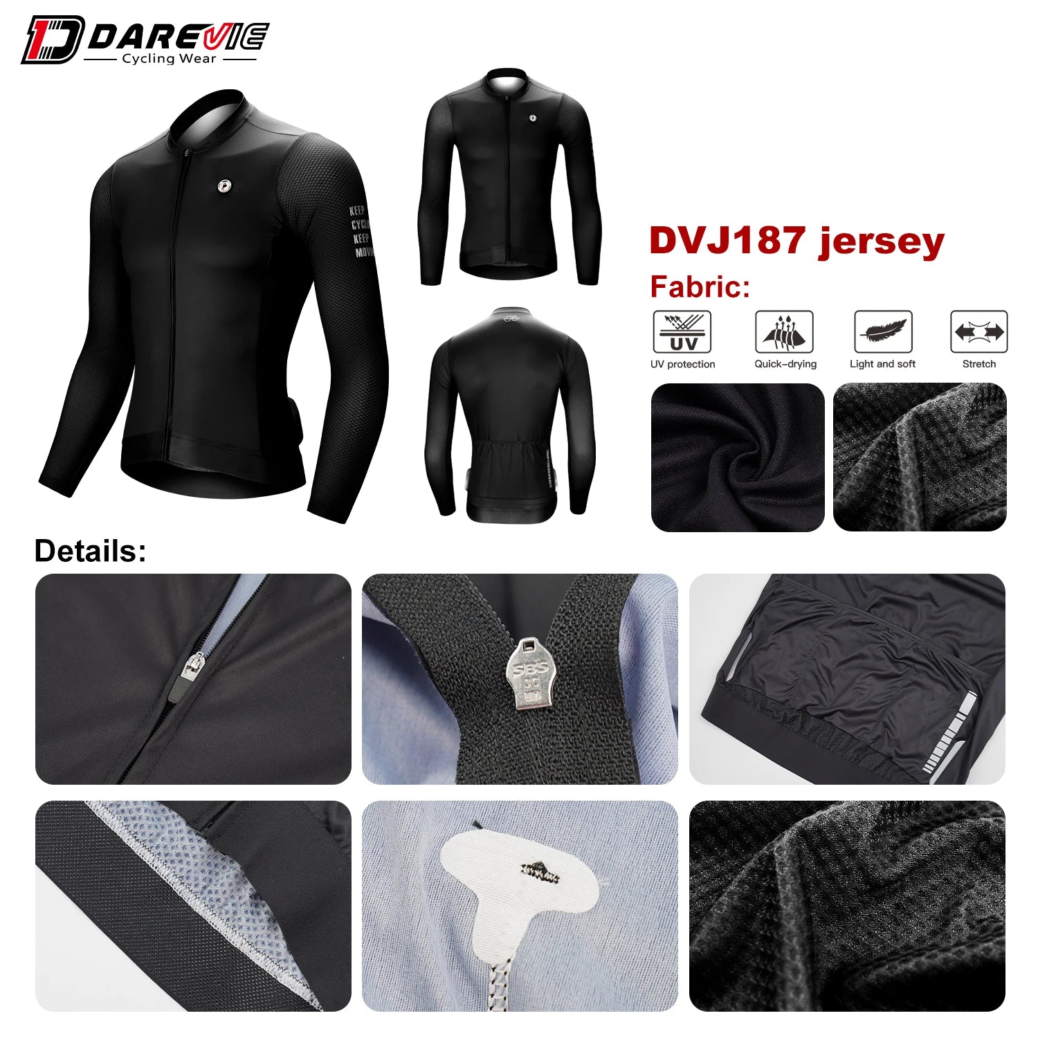 Men Cycling Jersey Breathable Long Sleeve Men's Cycling Clothing