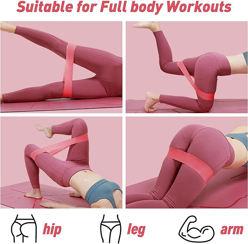 Resistance Loop Exercise Bands 5 Different Resistance Levels Elastic Band