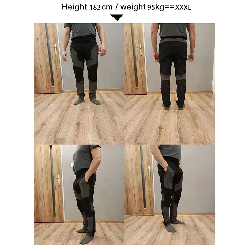 Men Sports Breathable Pants Hiking Trousers Camping Splash Prevention Quick Dry UV Resistant Elastic Thin