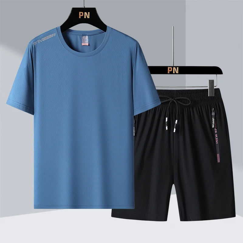 Women's Set Shorts And T-Shirt For Fitness And Exercise