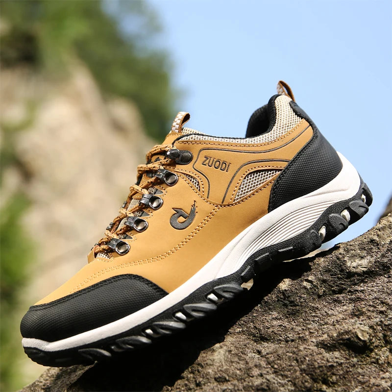 Men's Waterproof Hiking Shoes Outdoor Leather Sports Shoes