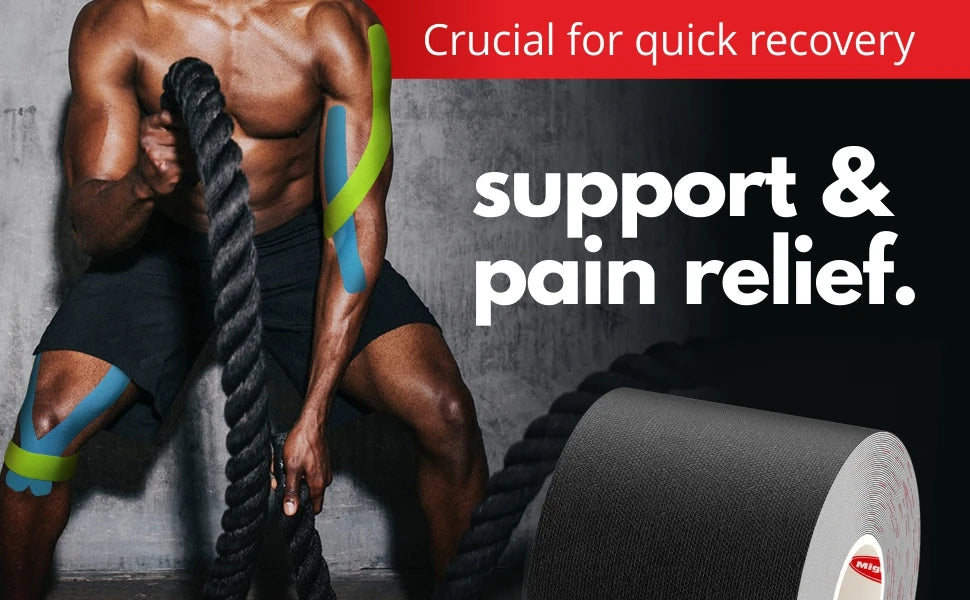 5-10 cm Sports Tape Muscle Kinesiology Pain Relief Strain Patch Athletic Recovery Bandages