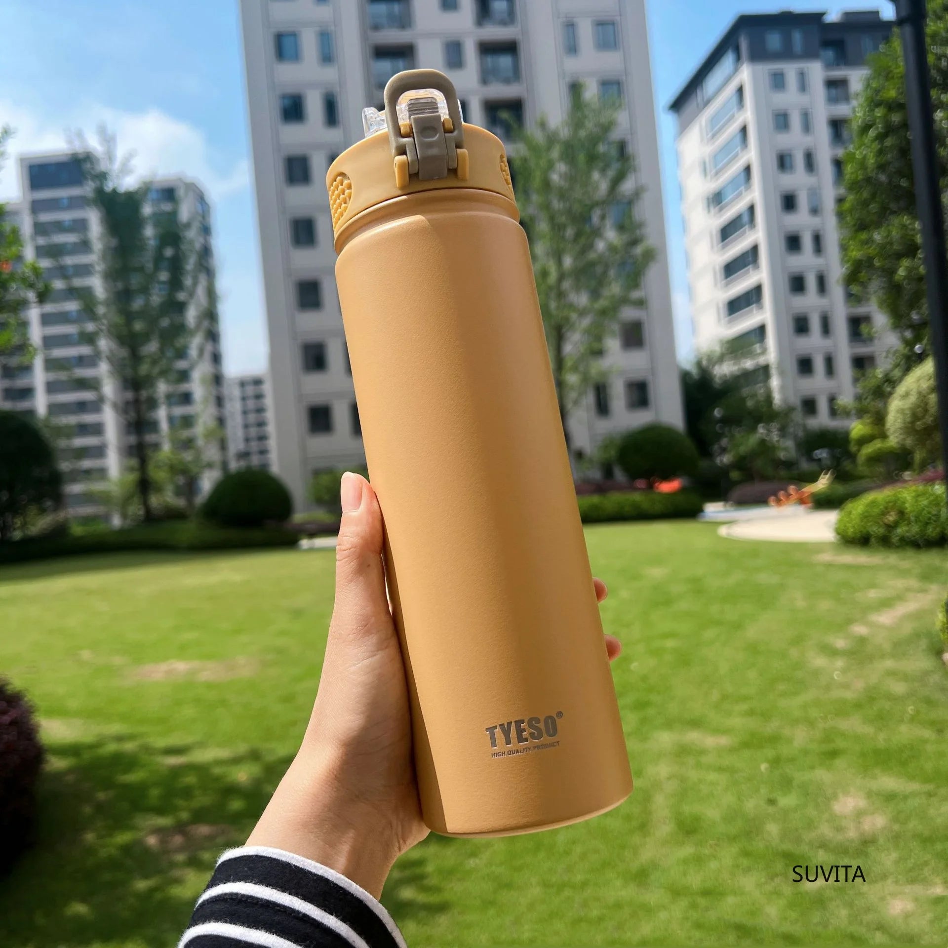 600ML/750ML Thermos Water Bottle With Straw Stainless Steel Thermal Keeps Cold and Heat
