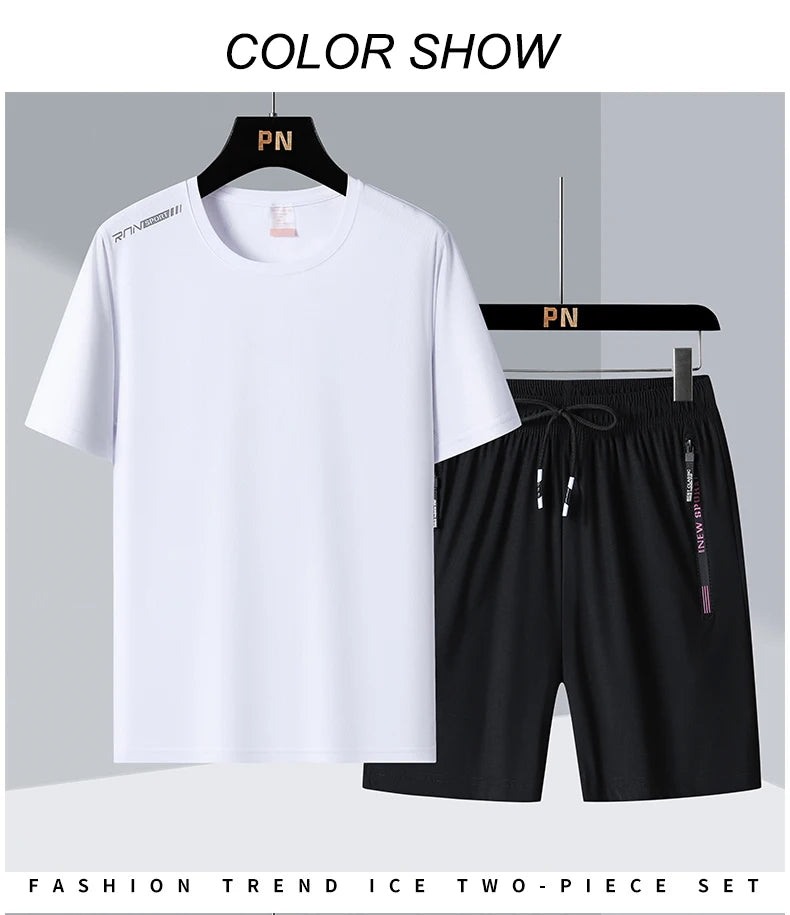 Women's Set Shorts And T-Shirt For Fitness And Exercise