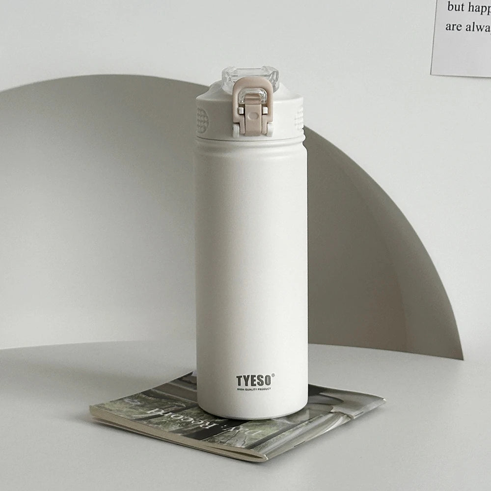 600ML/750ML Thermos Water Bottle With Straw Stainless Steel Thermal Keeps Cold and Heat