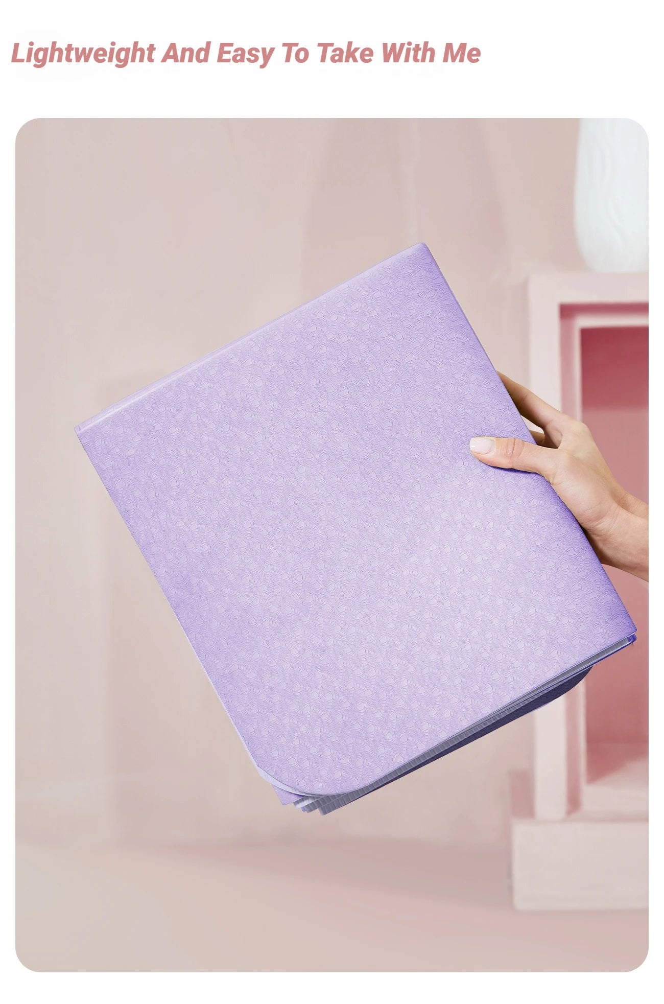 Foldable Yoga Mat Eco Friendly Folding Travel Fitness Double Sided Non-Slip For Workouts