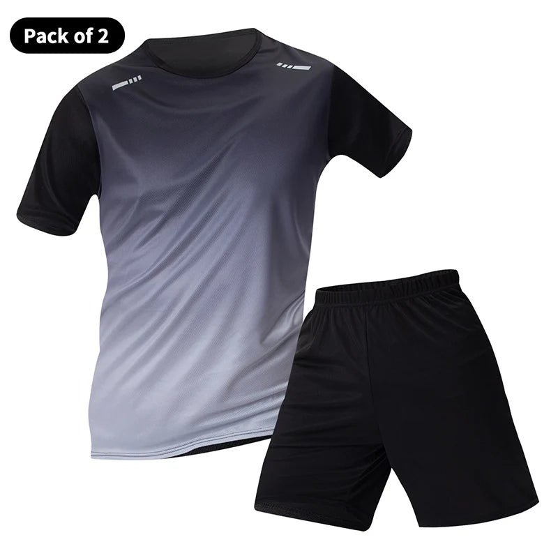 2 Piece Short Sleeved Sports Fit For Men