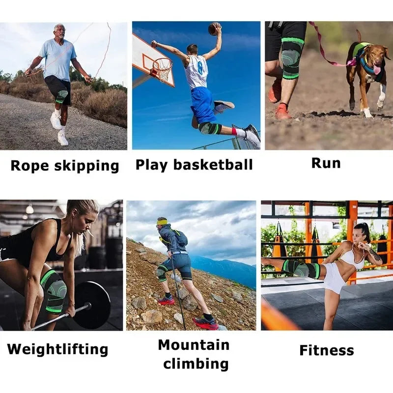 Knee Compression Brace with Adjustable Straps for Working Out