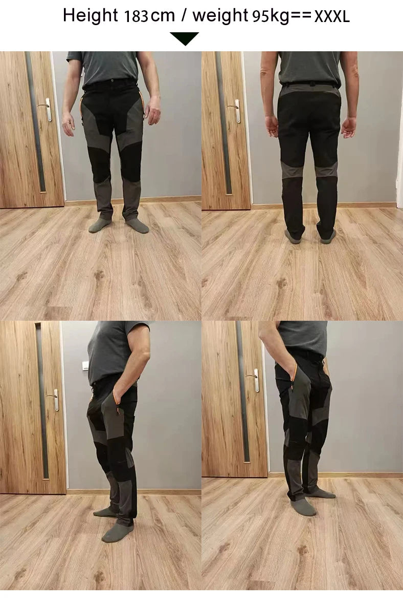 Men Sports Breathable Pants Hiking Trousers Camping Splash Prevention Quick Dry UV Resistant Elastic Thin