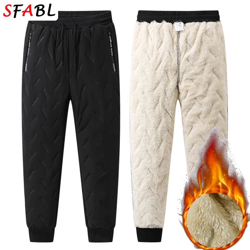 Thick Warm Winter Sweatpants for Men Thermal Trousers