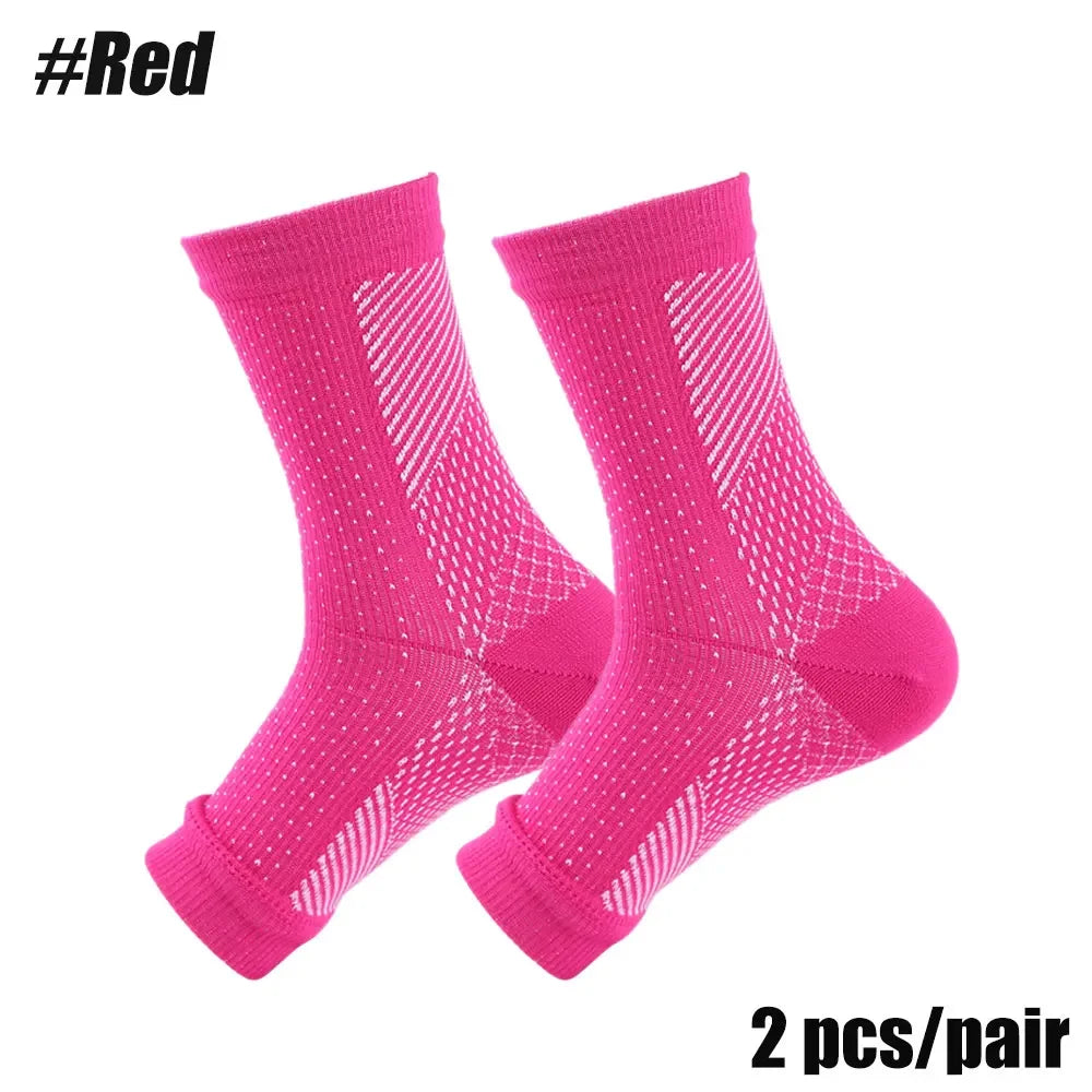 2 Pair Compression Ankle Brace For Heels Arch Support