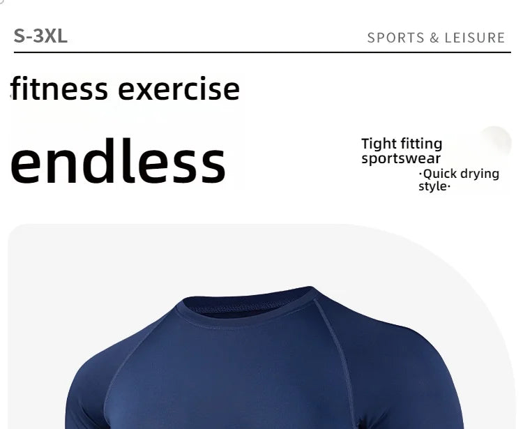 Long Sleeve Men's Running Fitness Compression Shirt