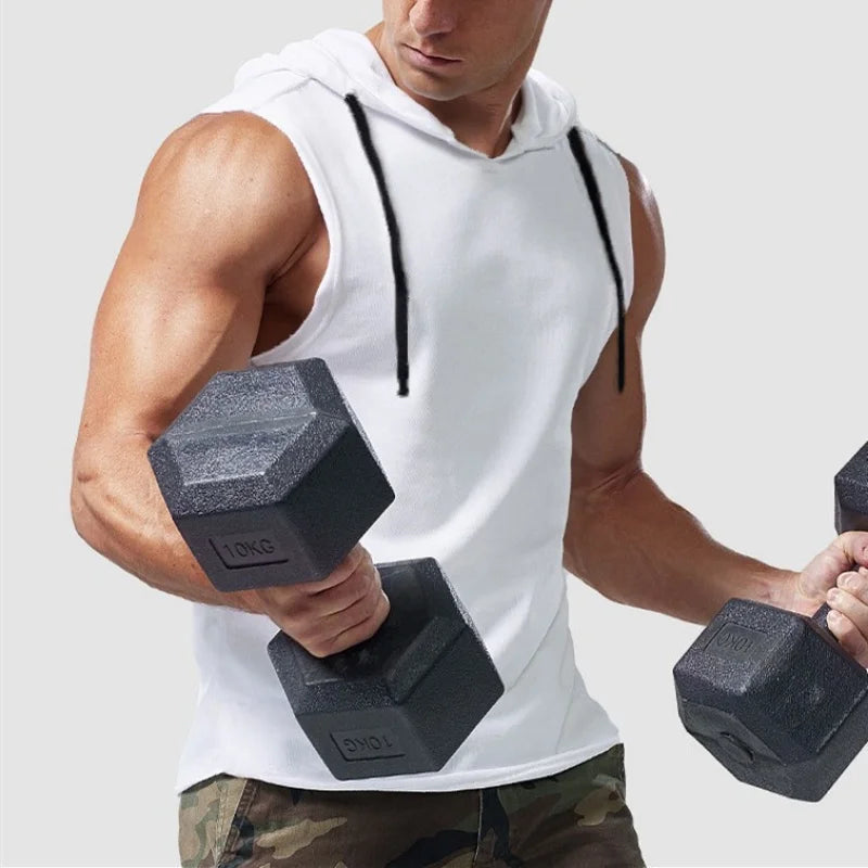 Men's Hooded Tank Top For Fitness