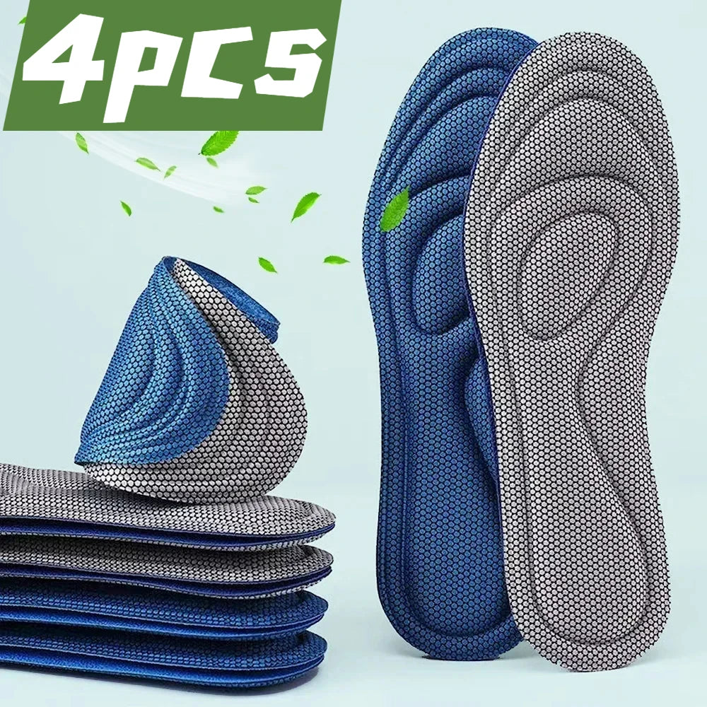 4pcs Memory Foam Orthopedic Insoles for Shoes Men and Women