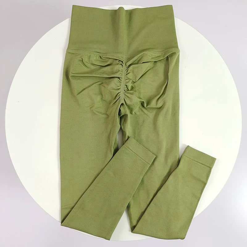 High Elastic Seamless Yoga Leggings - Women Fitness Quick Dry Push Up Sports Pants