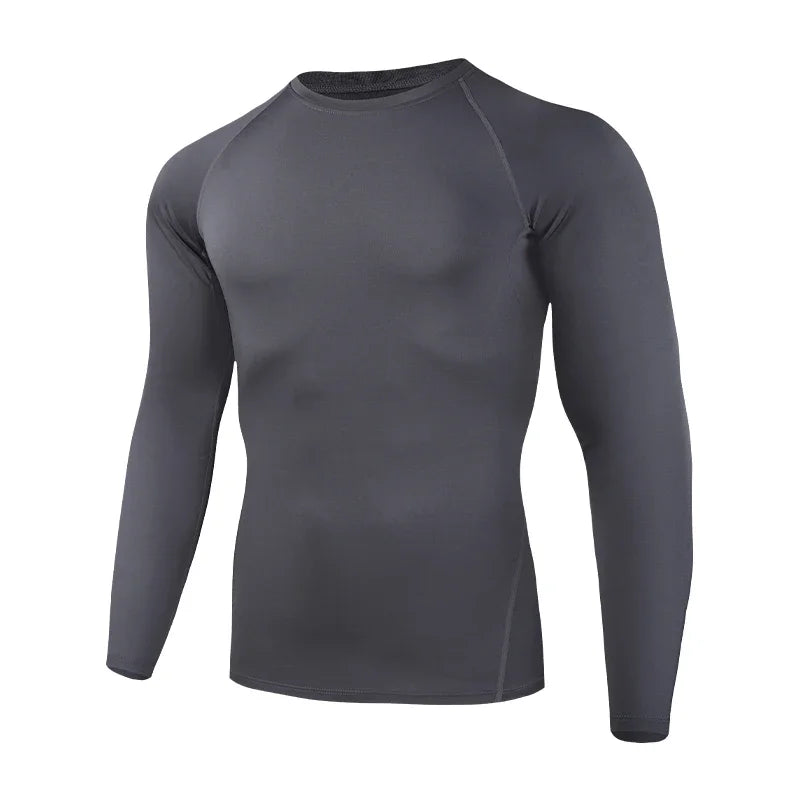 Long Sleeve Men's Running Fitness Compression Shirt