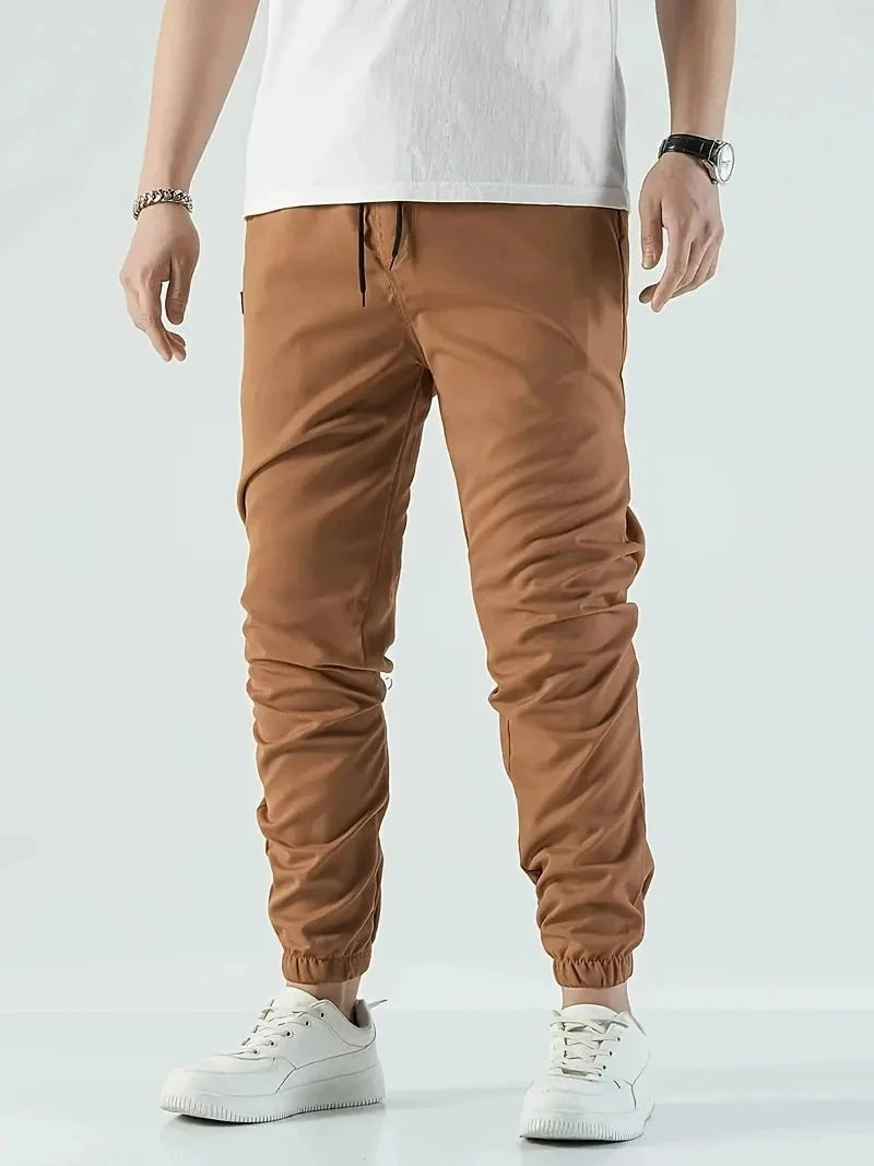 Men Pants Sports Casual Joggers Solid Color