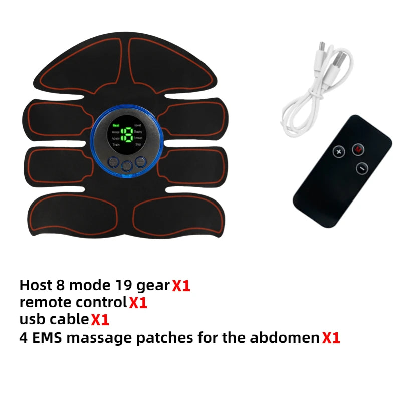 Electric Muscle Stimulator EMS Wireless Buttocks Hip Trainer Abdominal ABS Stimulator
