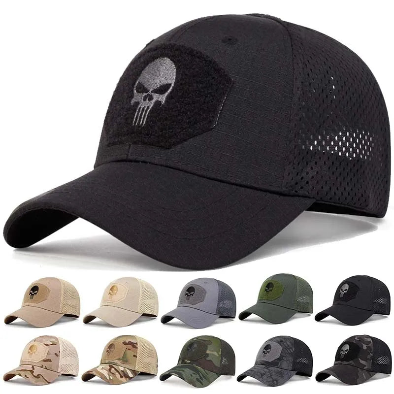 Unisex Skull Embroidery Cap