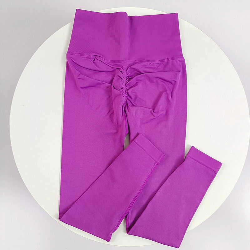 High Elastic Seamless Yoga Leggings - Women Fitness Quick Dry Push Up Sports Pants