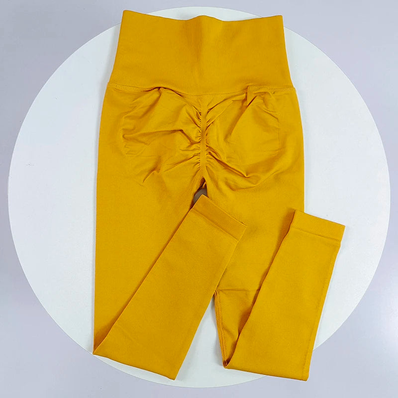 High Elastic Seamless Yoga Leggings - Women Fitness Quick Dry Push Up Sports Pants