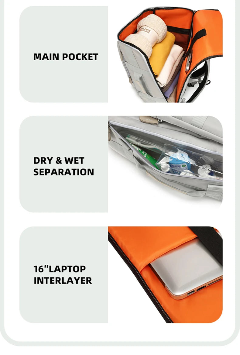 Large Capacity Gym Bag Travel Backpack For Travel Sports And Fitness