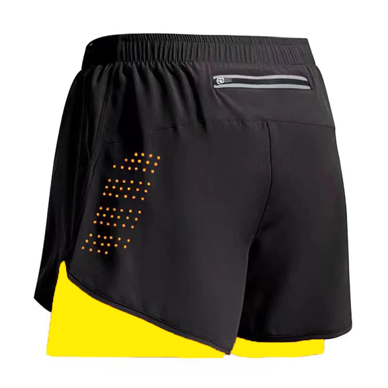 Men Running Shorts Gym Sports Shorts 2 In 1 For Fitness Training