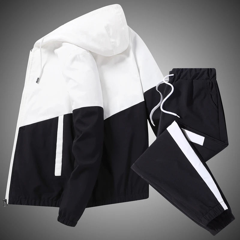 Men's Tracksuit Casual Joggers Hooded Sportswear