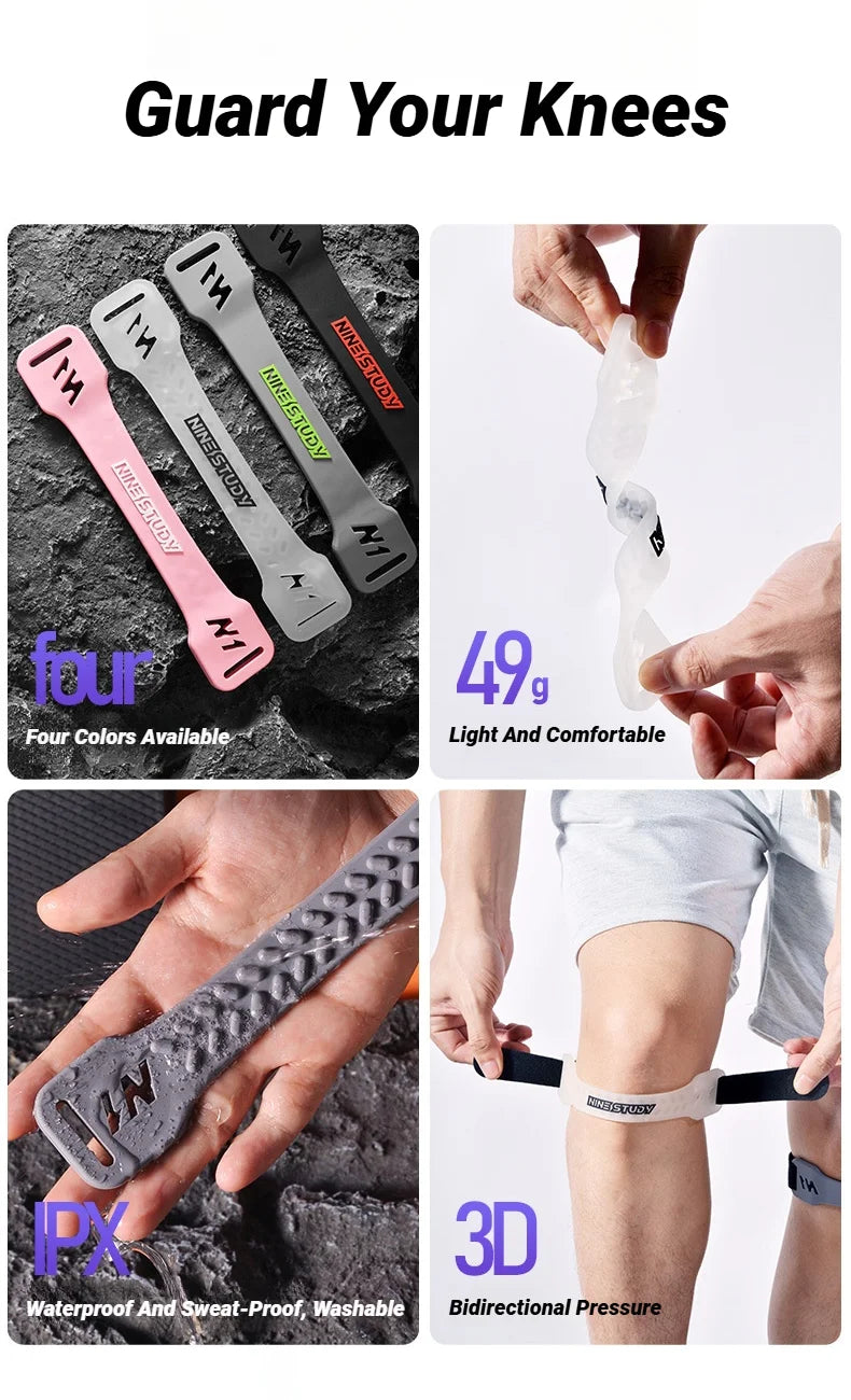 Adjustable PVC Knee Patellar Band Tendon Support Brace for Sports