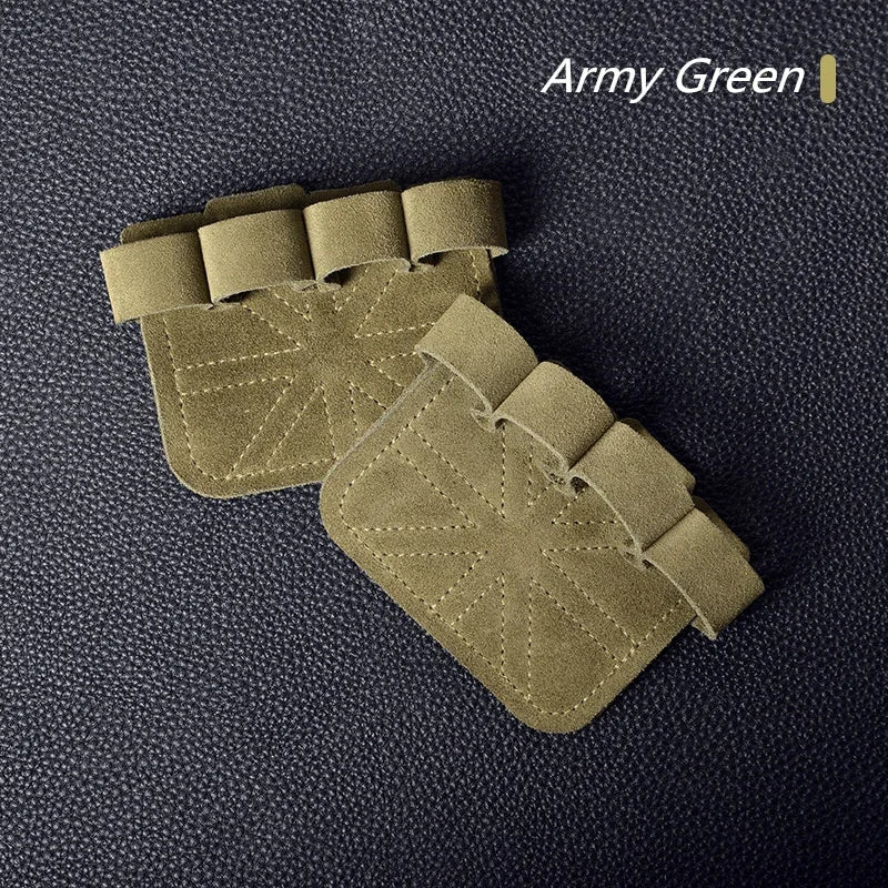 Leather Weight Lifting Training Gloves Palm Protection For Weights