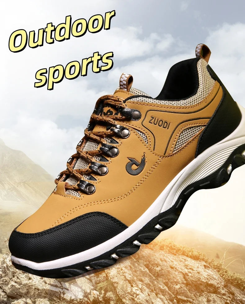 Men's Waterproof Hiking Shoes Outdoor Leather Sports Shoes