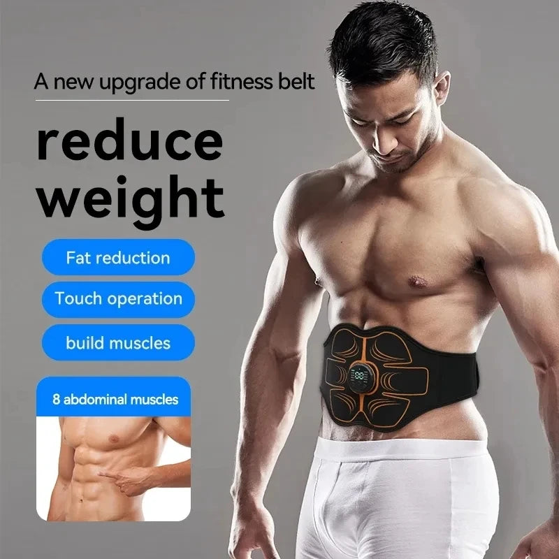 Electric Abdominal Muscle Stimulator EMS Trainer Belt Home Gym Fitness Slimming Massager