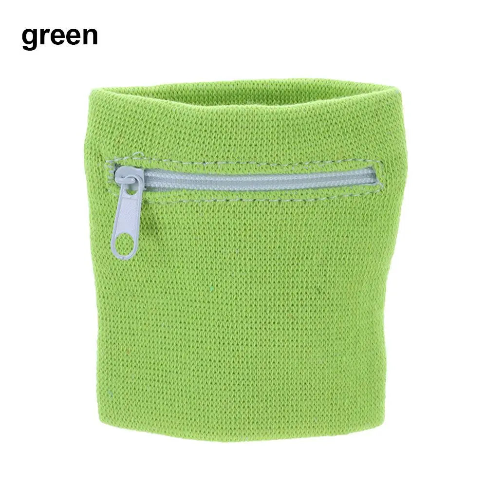 1 Piece Sports Wristband With Zipper Wrist Protection Absorbent Sleeve Towel