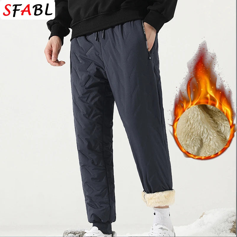 Thick Warm Winter Sweatpants for Men Thermal Trousers
