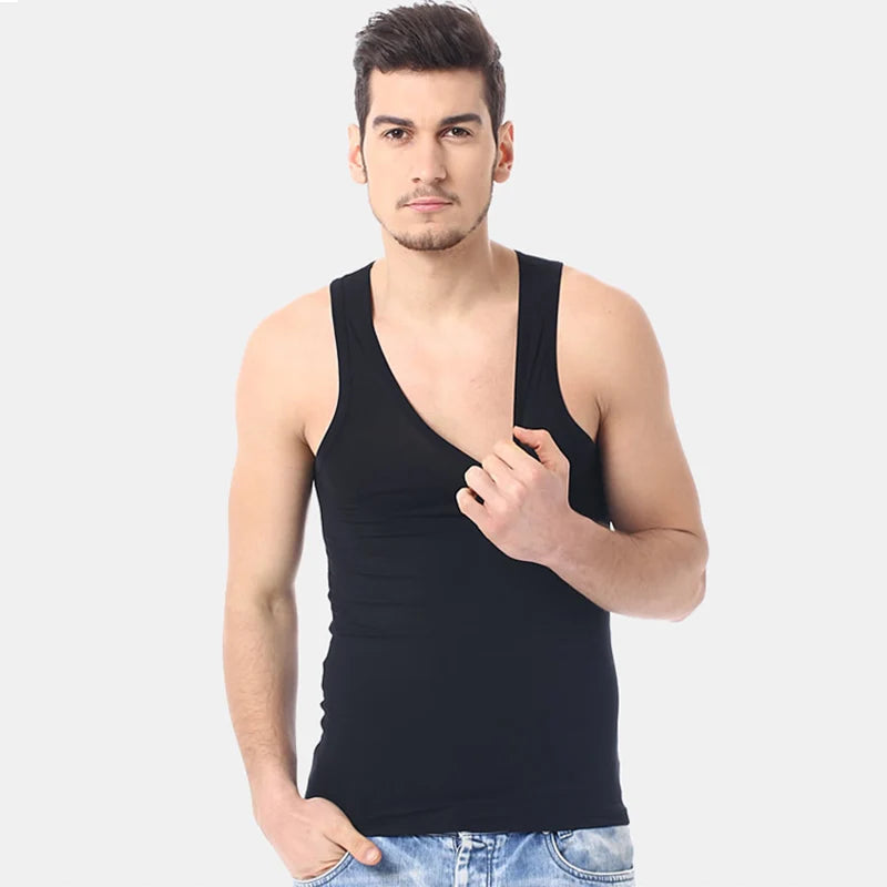 Men's Solid Color Cotton Tank Top