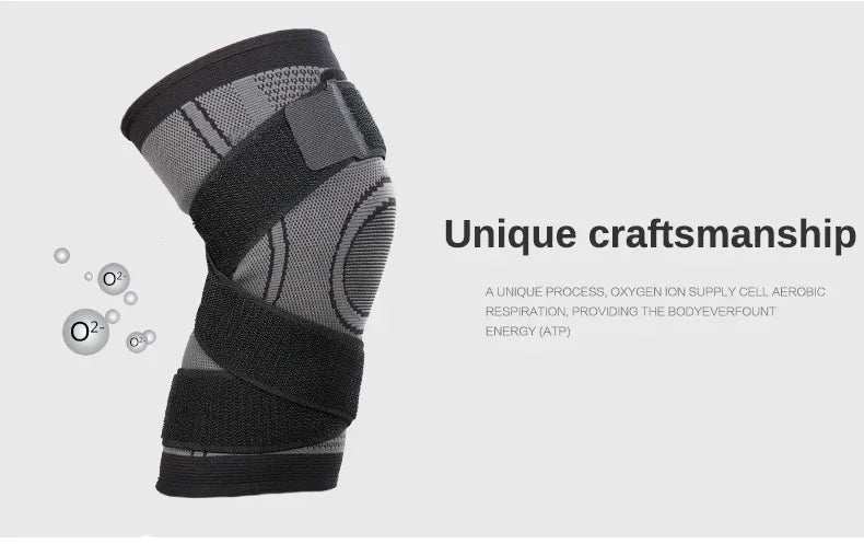 Knee Compression Brace with Adjustable Straps for Working Out