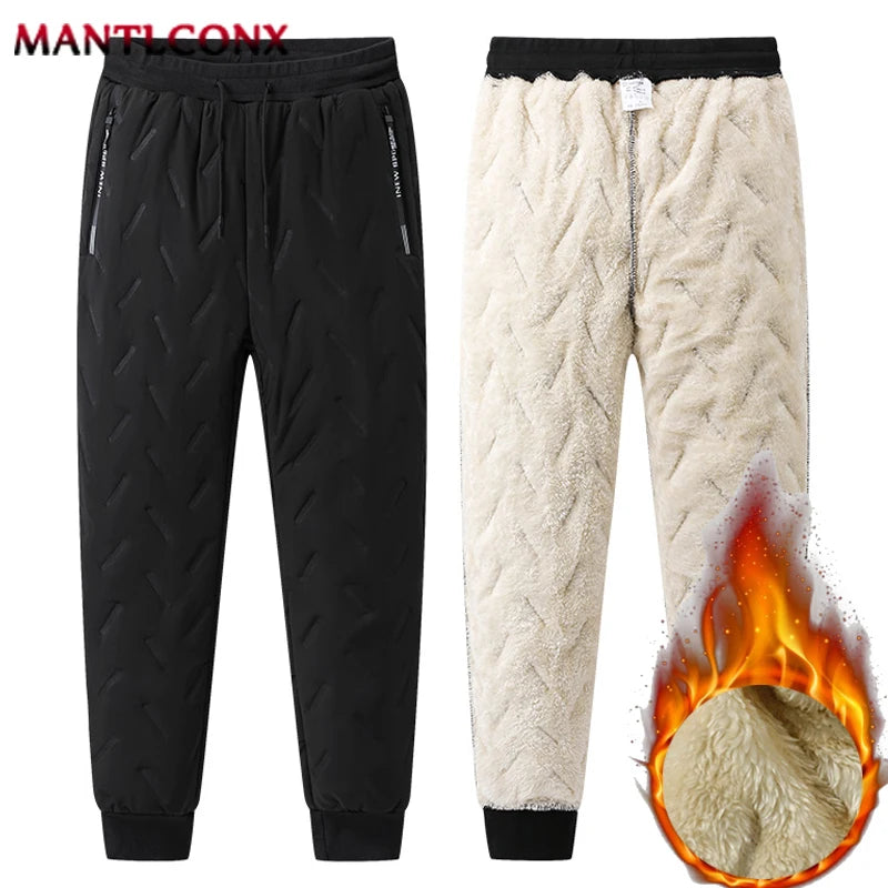 Thick Warm Winter Sweatpants for Men Thermal Trousers