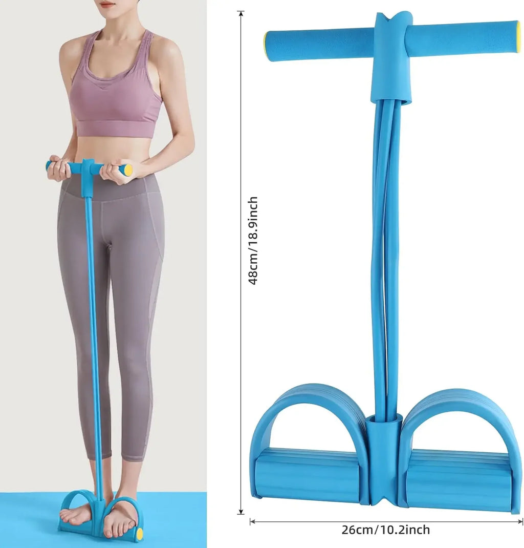 Resistance Band Tensioner with Non-Slip Handles - Home Fitness Equipment for Abdominal Muscle Training