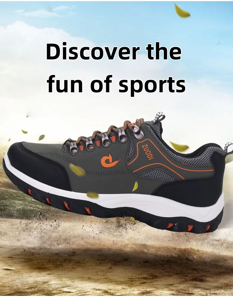 Men's Waterproof Hiking Shoes Outdoor Leather Sports Shoes