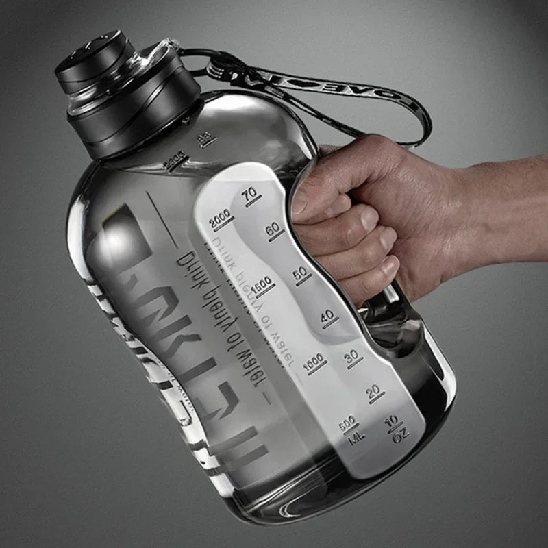 1.7L/2.7L Large Capacity Water Bottle For Fitness Sports
