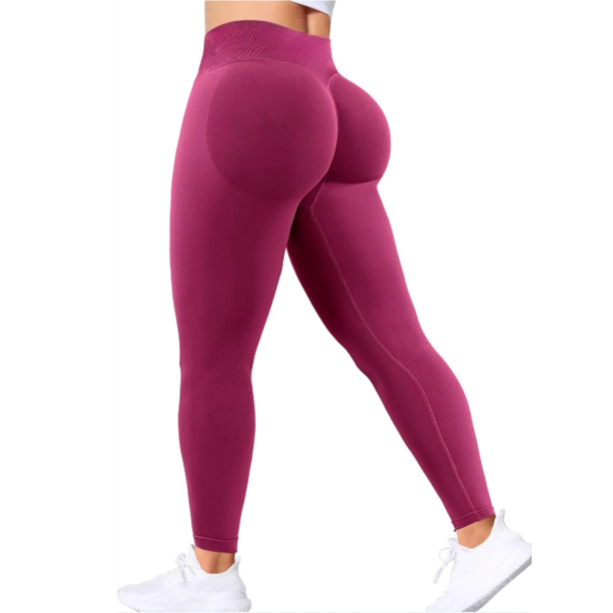 Seamless Women Solid Waist Yoga Pants hip Lifting Tights