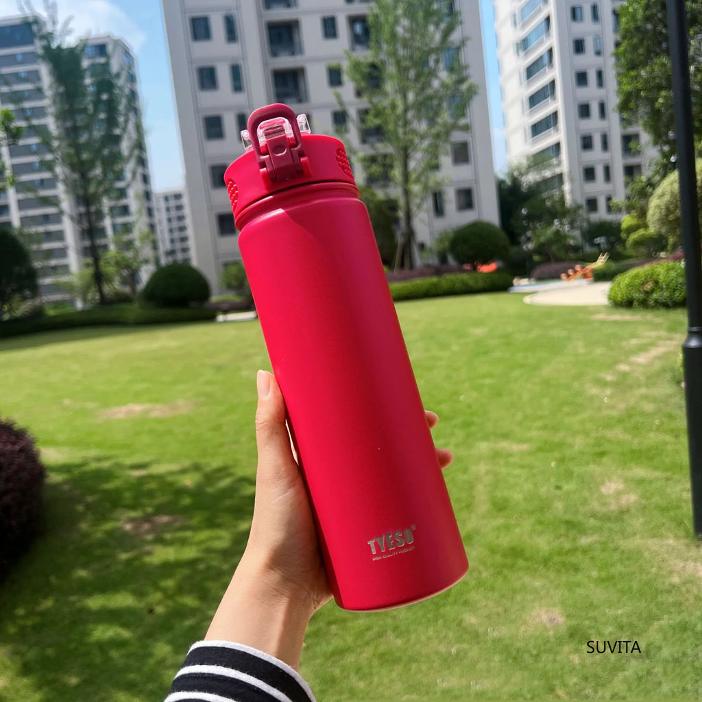 600ML/750ML Thermos Water Bottle With Straw Stainless Steel Thermal Keeps Cold and Heat