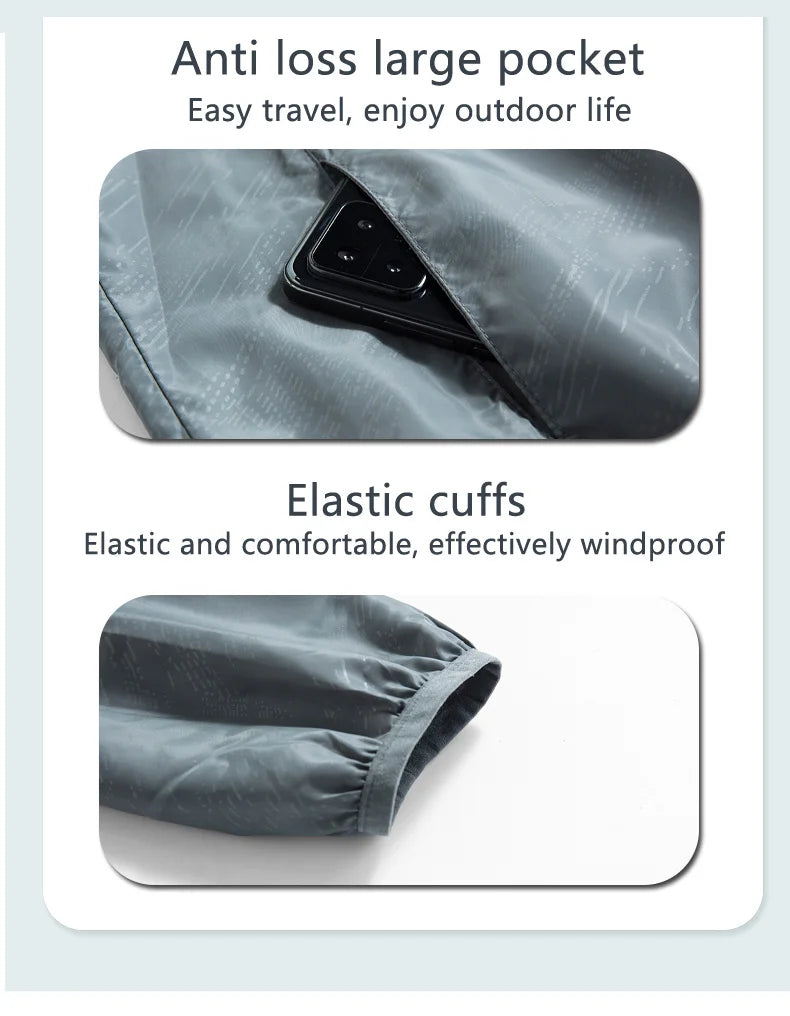 Men's Women's Waterproof Hiking Jacket Windbreaker Outdoor Coat