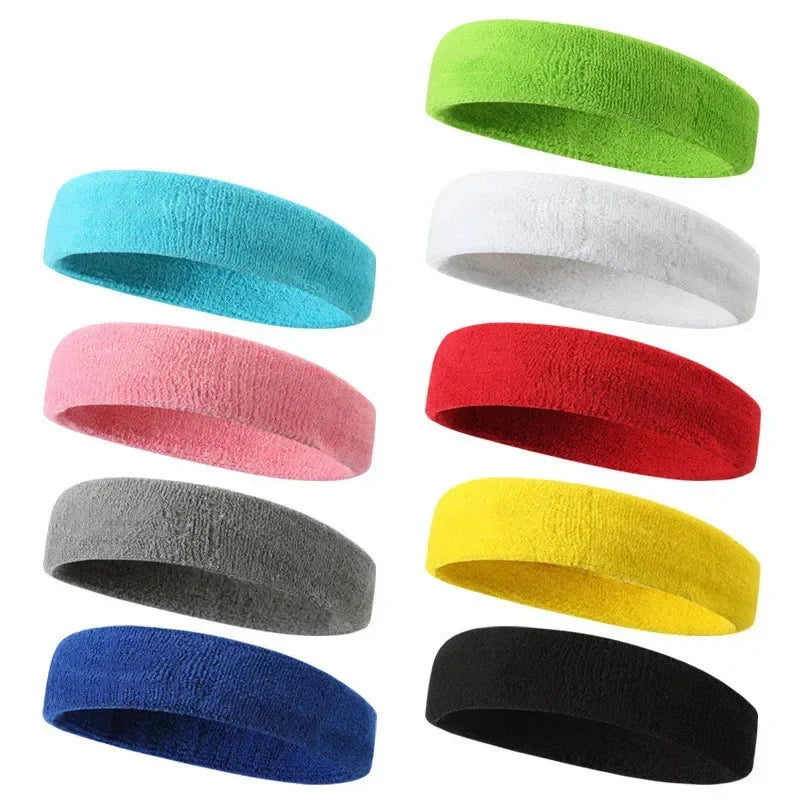 Women/Men Cotton Elastic Sweatband For Fitness Sports